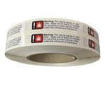 Universal Symbol and Verbal Warning Label - 2,500 Label Roll