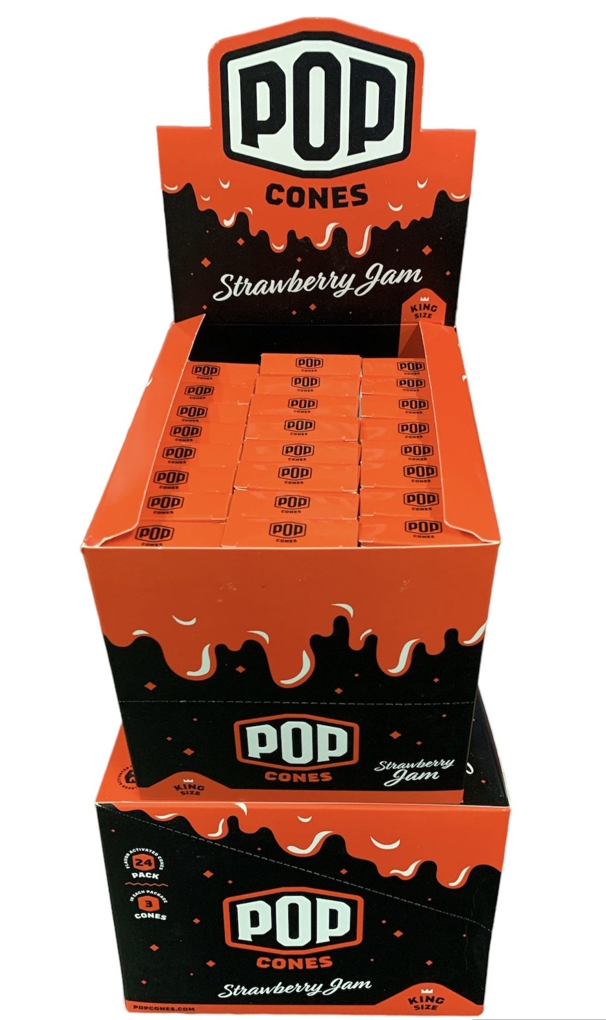 POP King Size Flavored Cone - 24 Ct